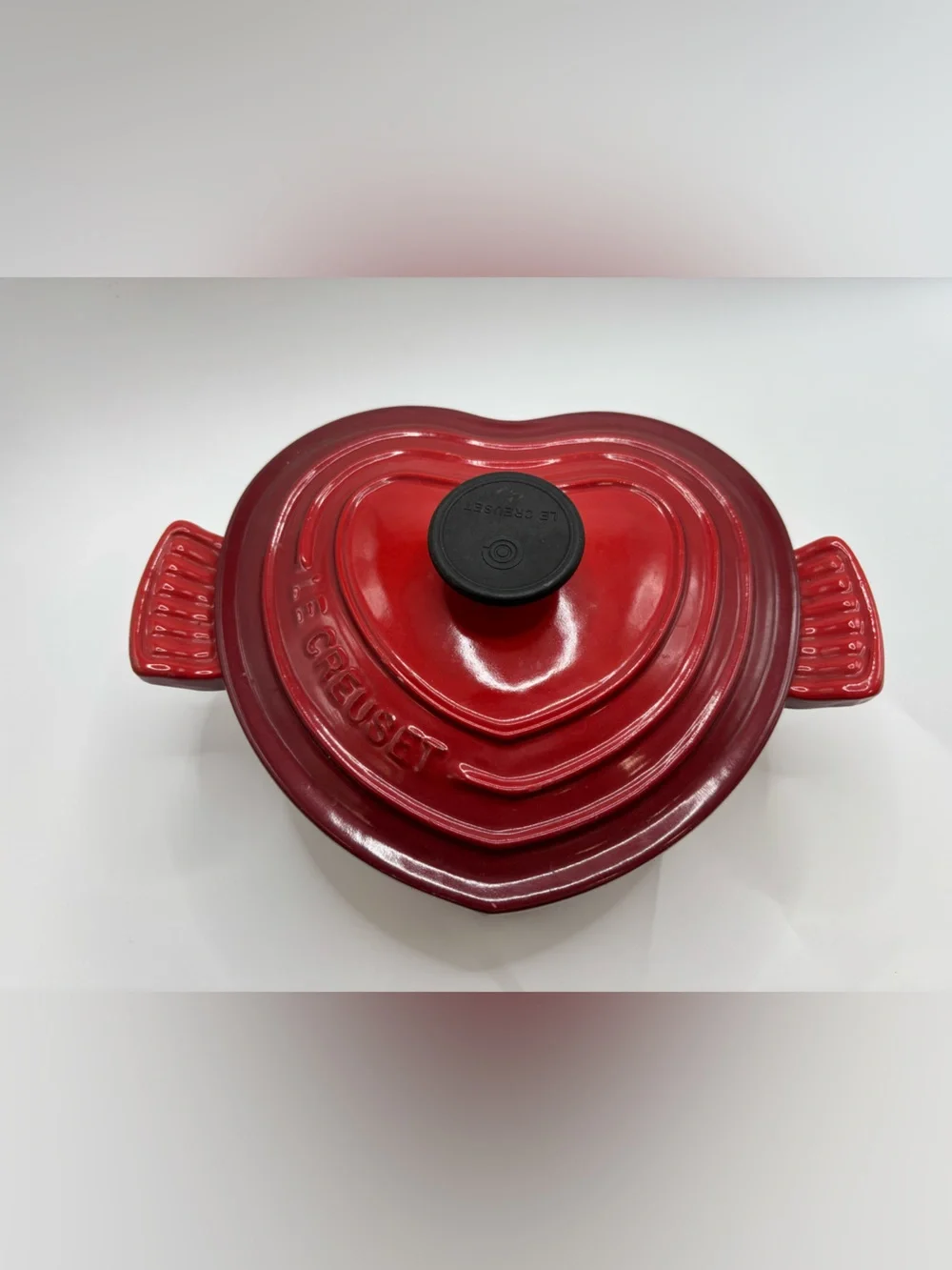 Le Creuset Cocotte Damour 2L Red Heart Shape Enamel Cast Iron Pot Dutch Oven
